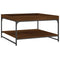 vidaXL Coffee Table Brown Oak 80x80x45 cm Engineered Wood and Iron