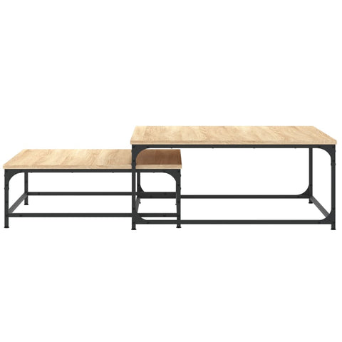 vidaXL Nesting Coffee Tables 2 pcs Sonoma Oak Engineered Wood