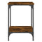 vidaXL Coffee Table Smoked Oak 40x40x55 cm Engineered Wood