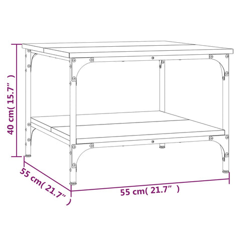 vidaXL Coffee Table Sonoma Oak 55x55x40 cm Engineered Wood