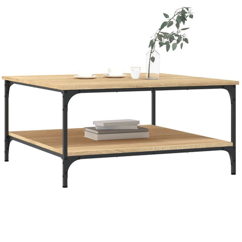 vidaXL Coffee Table Sonoma Oak 80x80x40 cm Engineered Wood