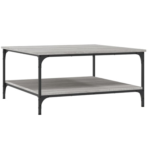 vidaXL Coffee Table Grey Sonoma 80x80x40 cm Engineered Wood