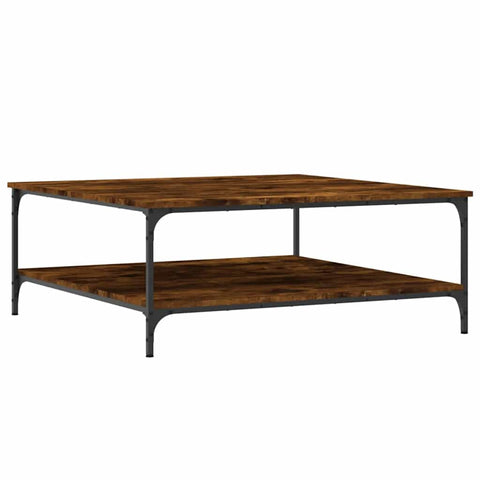 vidaXL Coffee Table Smoked Oak 100x100x40 cm Engineered Wood