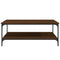 vidaXL Coffee Table Brown Oak 100x100x40 cm Engineered Wood
