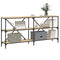 vidaXL Console Table Sonoma Oak 160x30x75 cm Engineered Wood and Iron