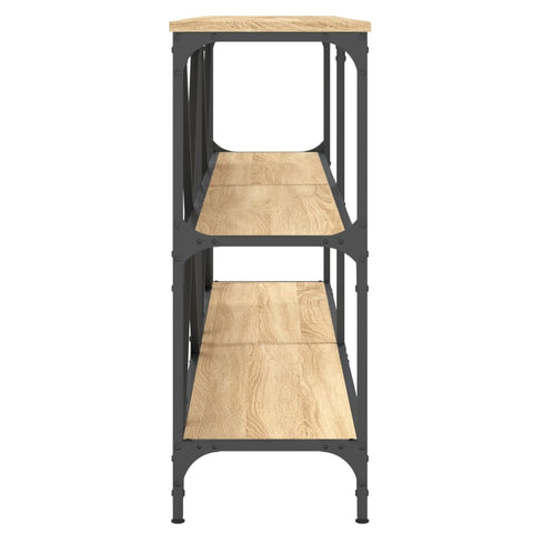 vidaXL Console Table Sonoma Oak 160x30x75 cm Engineered Wood and Iron