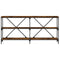 vidaXL Console Table Smoked Oak 160x30x75 cm Engineered Wood and Iron