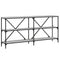 vidaXL Console Table Grey Sonoma 160x30x75 cm Engineered Wood and Iron