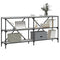vidaXL Console Table Grey Sonoma 160x30x75 cm Engineered Wood and Iron
