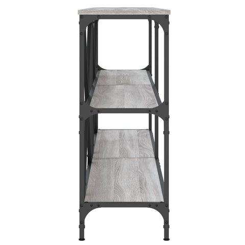 vidaXL Console Table Grey Sonoma 160x30x75 cm Engineered Wood and Iron