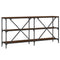 vidaXL Console Table Brown Oak 160x30x75 cm Engineered Wood and Iron