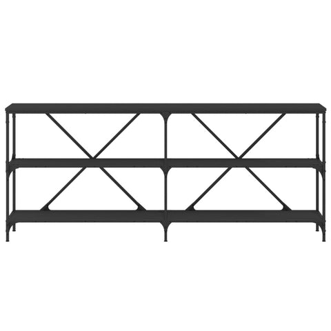 vidaXL Console Table Black 180x30x75 cm Engineered Wood and Iron