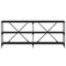 vidaXL Console Table Black 180x30x75 cm Engineered Wood and Iron