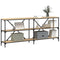 vidaXL Console Table Sonoma Oak 180x30x75 cm Engineered Wood and Iron
