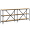 vidaXL Console Table Sonoma Oak 180x30x75 cm Engineered Wood and Iron