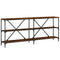 vidaXL Console Table Smoked Oak 180x30x75 cm Engineered Wood and Iron