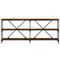 vidaXL Console Table Smoked Oak 180x30x75 cm Engineered Wood and Iron