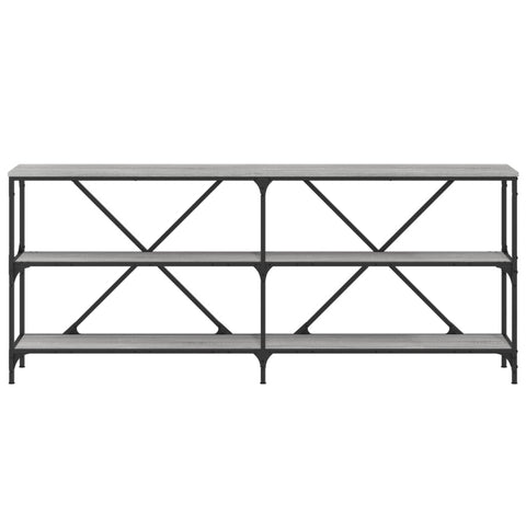 vidaXL Console Table Grey Sonoma 180x30x75 cm Engineered Wood and Iron