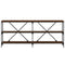 vidaXL Console Table Brown Oak 180x30x75 cm Engineered Wood and Iron