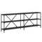 vidaXL Console Table Black 200x30x75 cm Engineered Wood and Iron
