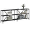 vidaXL Console Table Black 200x30x75 cm Engineered Wood and Iron