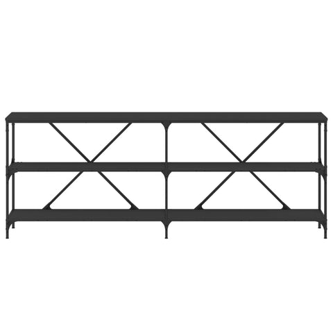 vidaXL Console Table Black 200x30x75 cm Engineered Wood and Iron