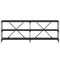 vidaXL Console Table Black 200x30x75 cm Engineered Wood and Iron