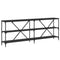 vidaXL Console Table Black 200x30x75 cm Engineered Wood and Iron
