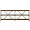 vidaXL Console Table Smoked Oak 200x30x75 cm Engineered Wood and Iron