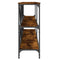 vidaXL Console Table Smoked Oak 200x30x75 cm Engineered Wood and Iron