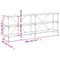 vidaXL Console Table Smoked Oak 200x30x75 cm Engineered Wood and Iron