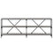 vidaXL Console Table Grey Sonoma 200x30x75 cm Engineered Wood and Iron