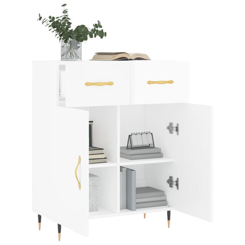 vidaXL Sideboard High Gloss White 69.5x34x90 cm Engineered Wood
