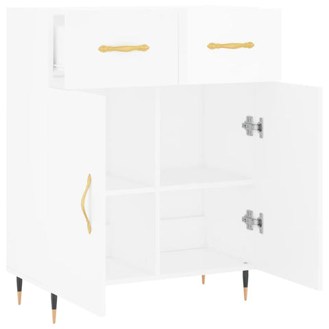 vidaXL Sideboard High Gloss White 69.5x34x90 cm Engineered Wood