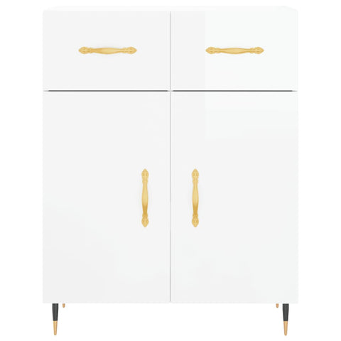 vidaXL Sideboard High Gloss White 69.5x34x90 cm Engineered Wood