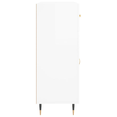 vidaXL Sideboard High Gloss White 69.5x34x90 cm Engineered Wood