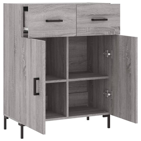 vidaXL Sideboard Grey Sonoma 69.5x34x90 cm Engineered Wood