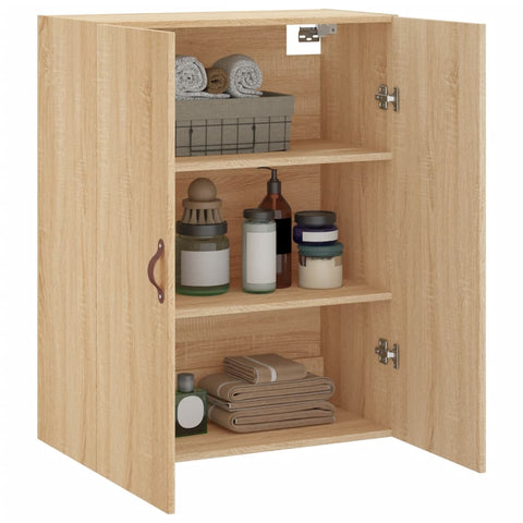 vidaXL Wall Mounted Cabinet Sonoma Oak 69.5x34x90 cm