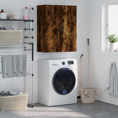 vidaXL Wall Mounted Cabinet Smoked Oak 69.5x34x90 cm