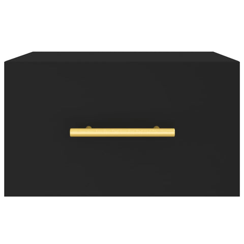 vidaXL Wall-mounted Bedside Cabinet Black 35x35x20 cm