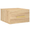 vidaXL Wall-mounted Bedside Cabinet Sonoma Oak 35x35x20 cm