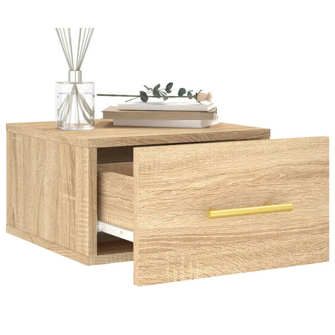 vidaXL Wall-mounted Bedside Cabinet Sonoma Oak 35x35x20 cm