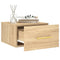 vidaXL Wall-mounted Bedside Cabinet Sonoma Oak 35x35x20 cm