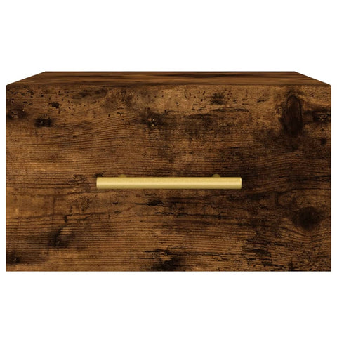 vidaXL Wall-mounted Bedside Cabinets 2 pcs Smoked Oak 35x35x20 cm