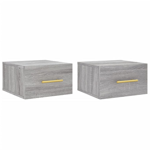 vidaXL Wall-mounted Bedside Cabinets 2 pcs Grey Sonoma 35x35x20 cm