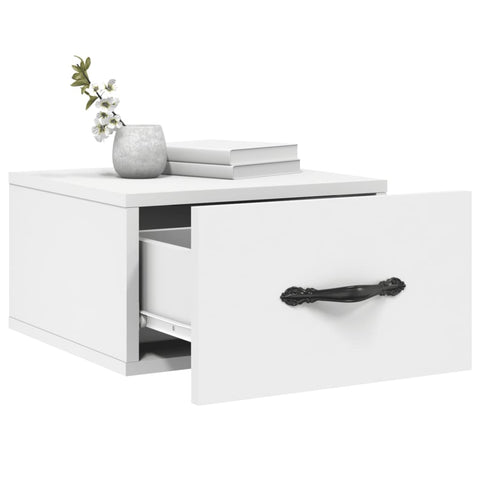 vidaXL Wall-mounted Bedside Cabinet White 35x35x20 cm