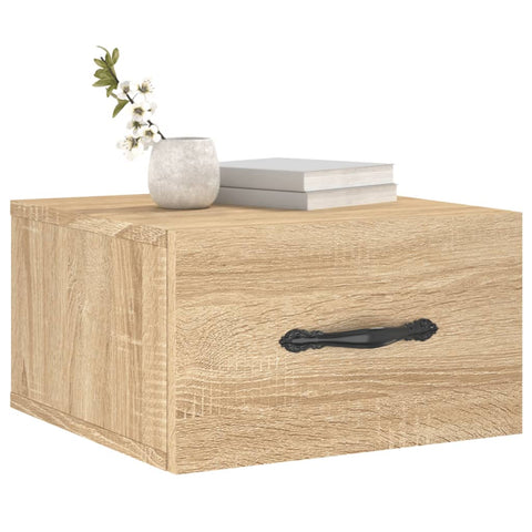 vidaXL Wall-mounted Bedside Cabinet Sonoma Oak 35x35x20 cm