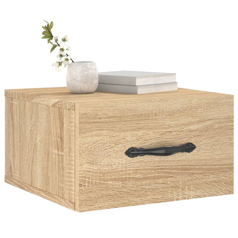 vidaXL Wall-mounted Bedside Cabinets 2 pcs Sonoma Oak 35x35x20 cm