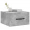 vidaXL Wall-mounted Bedside Cabinet Concrete Grey 35x35x20 cm