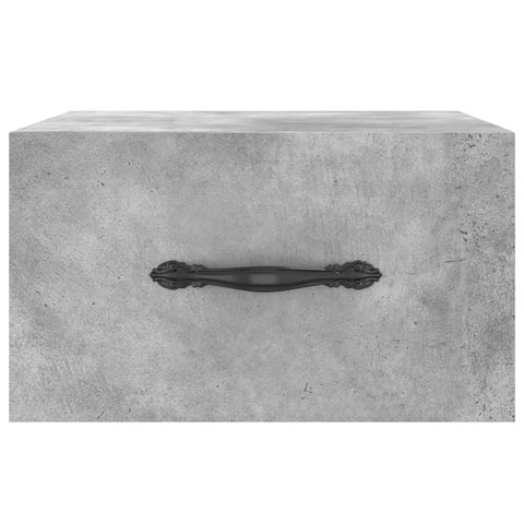 vidaXL Wall-mounted Bedside Cabinet Concrete Grey 35x35x20 cm